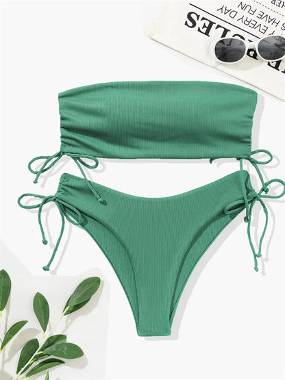 Nuevos bikinis sólidos sexis para mujer, trajes de baño push up para mujer, trajes de baño para nadar, conjunto de bikini brasileño para niña, ropa de playa para bañador