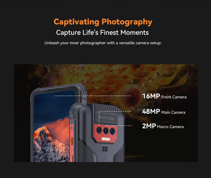 Cubot KingKong 8, smartphone Android resistente al agua y a los golpes, 12 GB de RAM (6 GB + 6 GB), 256 GB de ROM, batería de 10600 mAh, NFC, procesador de ocho núcleos, 4G, OTG.