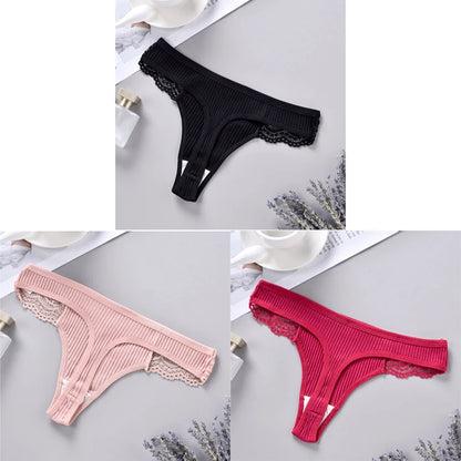 3 bragas de algodón antibacterianas para mujer, de color liso, de secado rápido, suaves, sexys y transpirables.