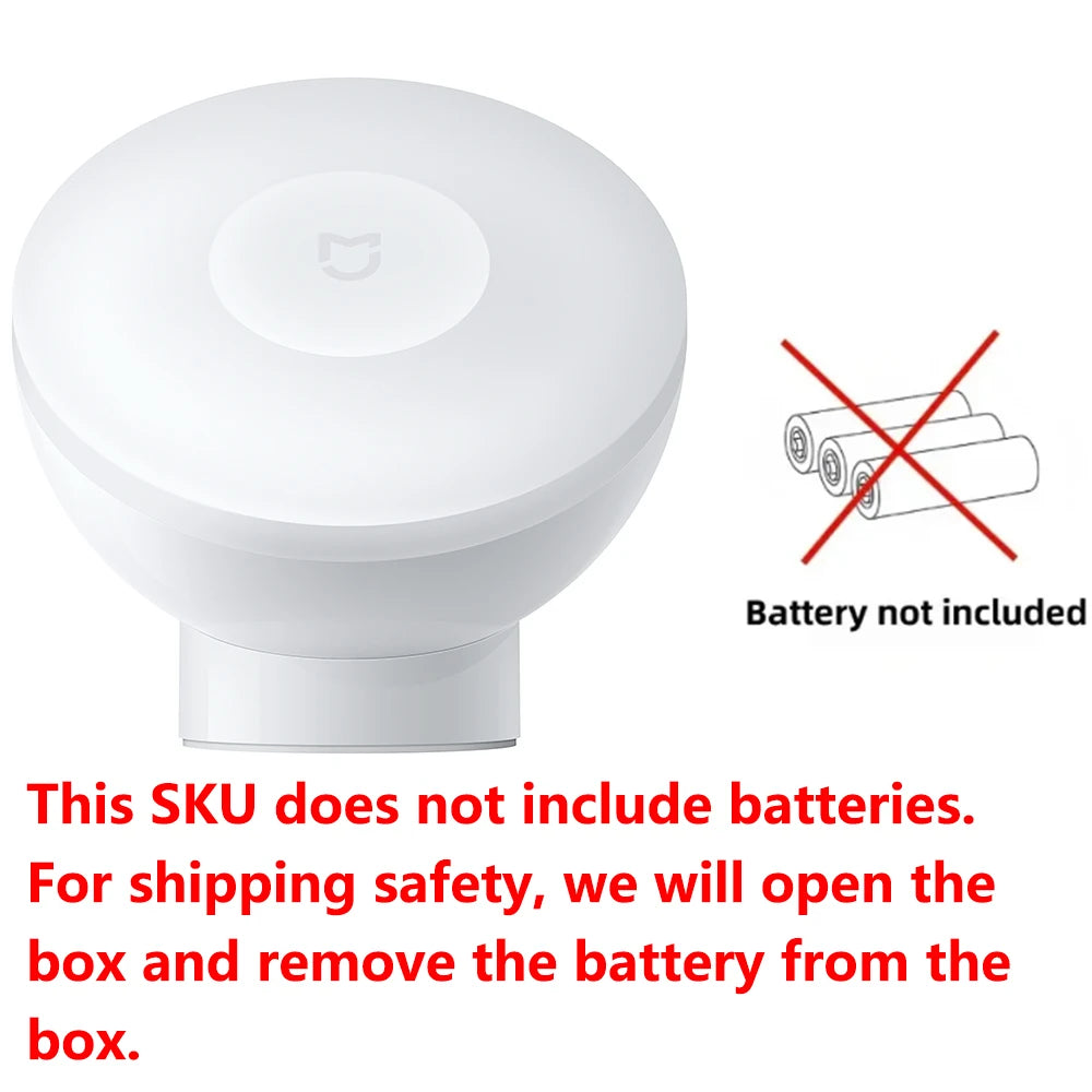 Luz nocturna LED por inducción Xiaomi Mijia, 2 lámparas, brillo ajustable, sensor infrarrojo inteligente de presencia humana con base magnética