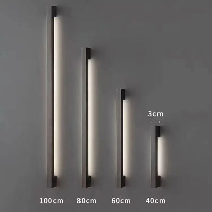 Lámpara de pared con manija de ambiente interior, lámpara lineal de tira LED creativa, lámpara de pared nórdica moderna y simple de una línea para sala de estar y dormitorio