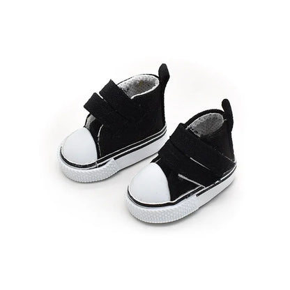 Accesorios BJD 5cm 1/6 Zapatos de muñeca Zapatos hechos a mano para muñecas Mini cordones de lona Accesorios de muñeca Juguetes casuales Regalo para niños