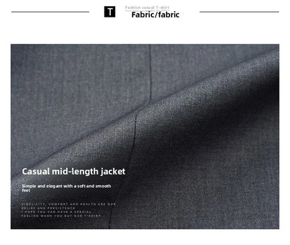 Gabardina coreana Maxbarley para hombre, otoño 2025, estilo casual de negocios, cortavientos, abrigo largo de estilo urbano.