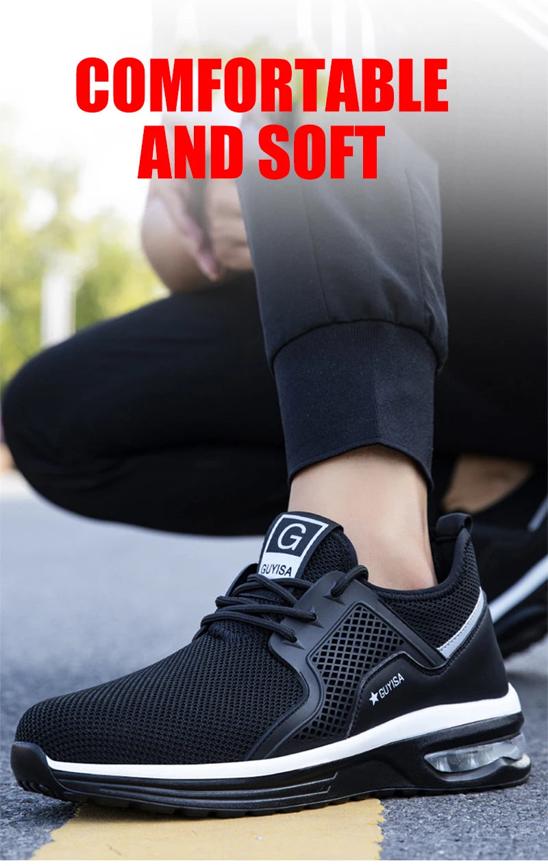 Steel Toe Protective Safety Shoes Men Women Work Sneakers Lightweight Breathable Indestructible Work Shoes Men Safety Boots