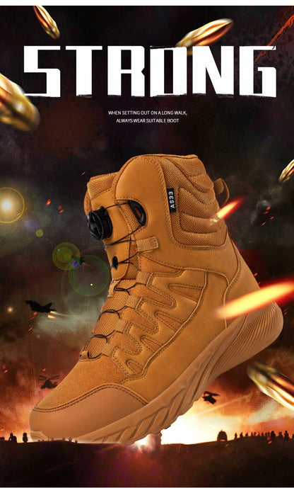 Botas tácticas para hombre, marca Army Boot, estilo militar, hasta el tobillo, para senderismo, seguridad, trabajo en el desierto, escalada, impermeables, de alta calidad.