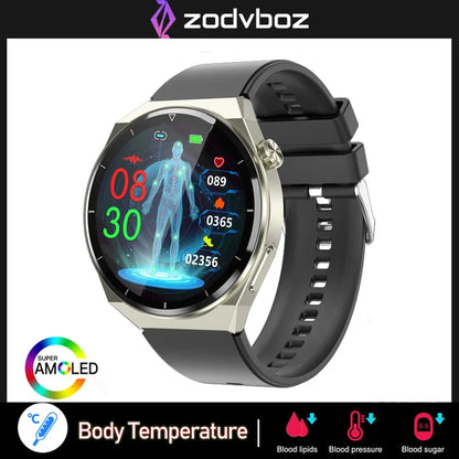 Reloj inteligente con tratamiento láser para hombres, dispositivo con ECG, PPG, frecuencia cardíaca, azúcar en sangre, monitor de salud, para Android e iOS, 2024