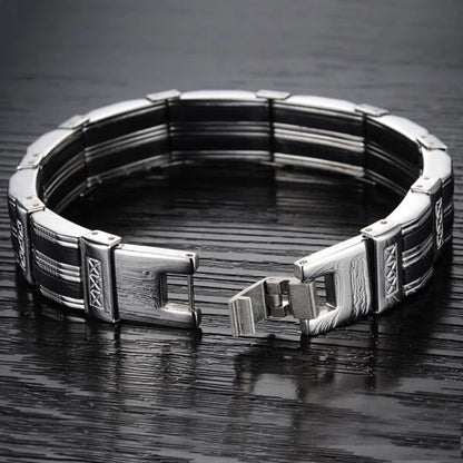 Pulsera de acero inoxidable y silicona de alta calidad para hombre, accesorios de joyería para mejores amigos.