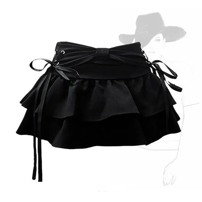 Nueva moda para mujer, chica sexy, dulce lazo kawaii, ropa vintage Y2k, ropa urbana americana, sexy, de verano, estilo gótico, minifaldas vaqueras