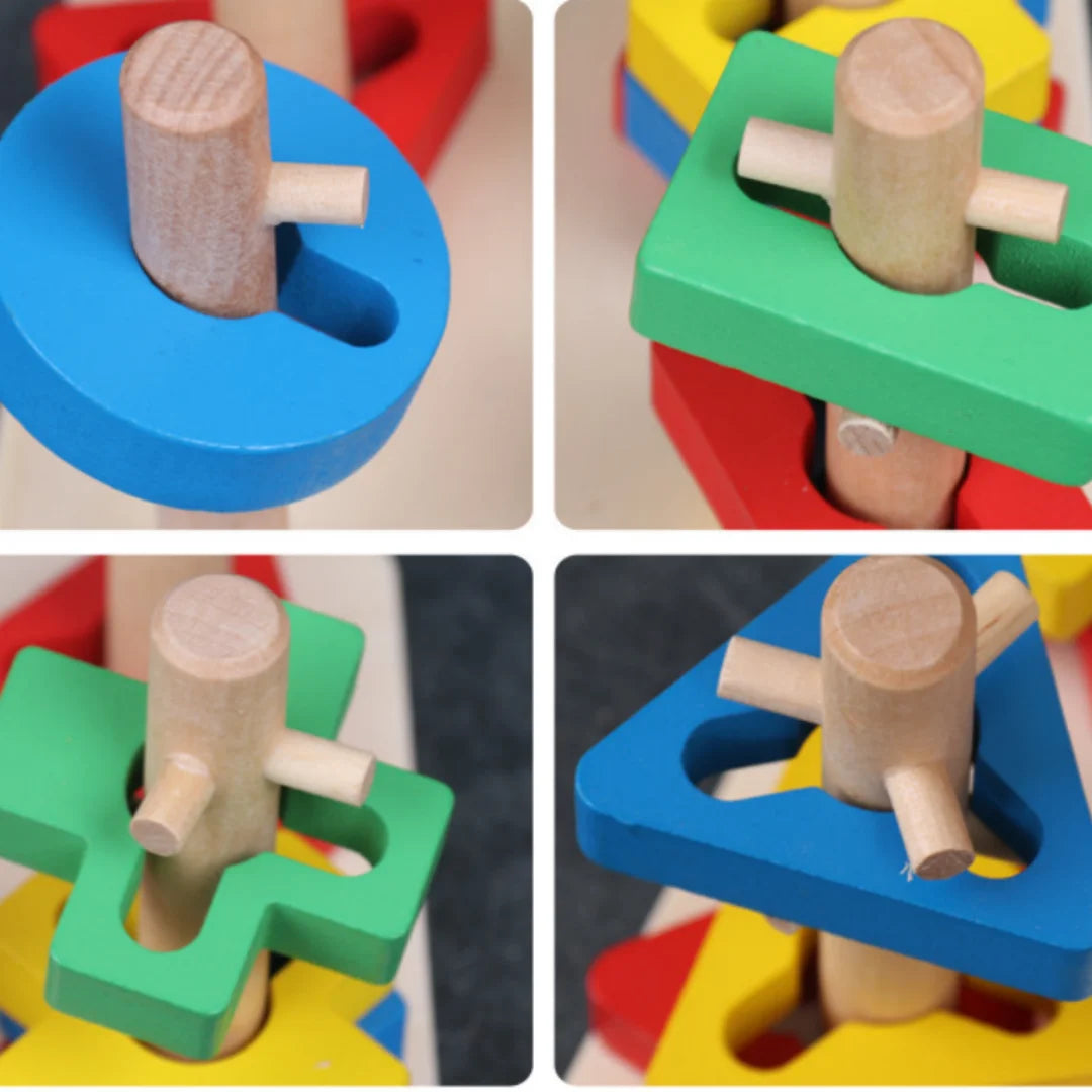 Juguetes de madera para niños, juguetes de educación temprana Montessori, juguetes de entrenamiento lógico para bebés, regalo de cumpleaños para niños y niñas.