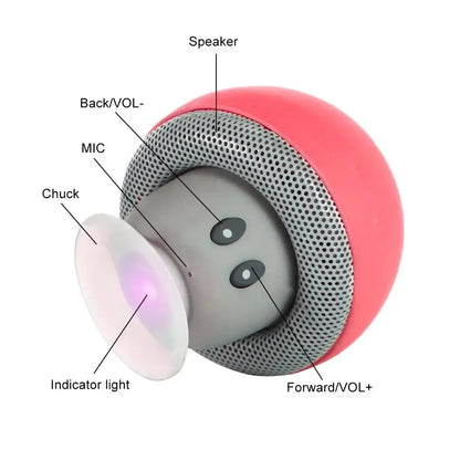 Altavoz Bluetooth inalámbrico de alta calidad con subwoofer de alcance inalámbrico de 9 metros con ventosa, apto para ciclismo, picnic y exteriores.
