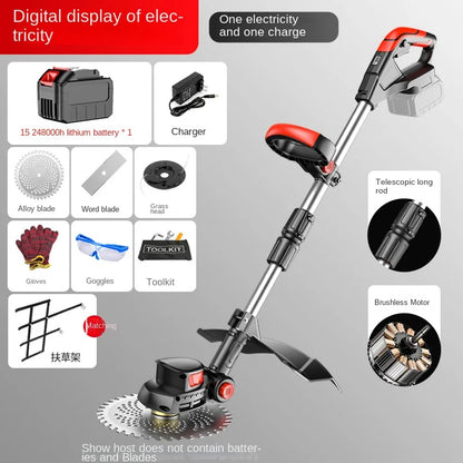 Cortacésped eléctrico, herramienta de deshierbe de césped portátil, Desbrozadora Batería 충전식예초기 충전식 예초기Coupe Bordure Sans Fils À Batterie