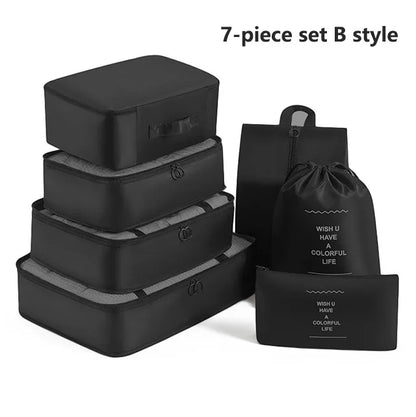 Bolsas de almacenamiento para viajes, ropa, artículos de tocador, zapatos, organizador, bolsas para dormitorios de estudiantes, bolsas para clasificar ropa, cubos de embalaje