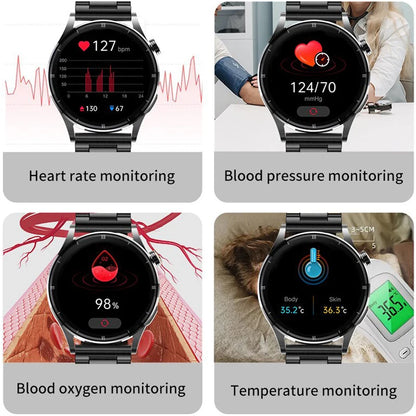 FOXBOX Watch GT3 Pro Reloj inteligente con pantalla AMOLED para hombre, esfera personalizada, respuesta a llamadas, deportivo, fitness, resistente al agua, LIGE