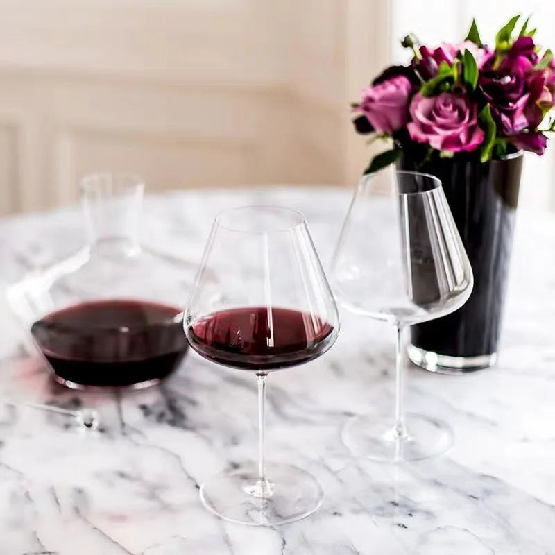Copa de vino ligera de lujo estilo Burdeos, de estilo ultrafino, con tallos delgados, ideal para fiestas y bares.