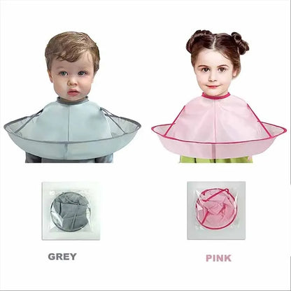 Capa de corte de pelo para niños, reutilizable, para peluquero, con herramientas plegables para sujetar el pelo en casa, delantal de peluquería, accesorios para bebés.