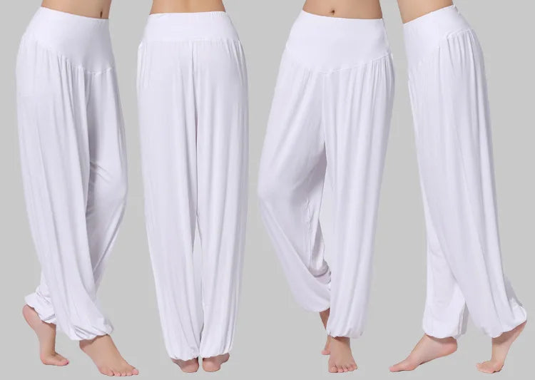Pantalones de yoga para mujer, pantalones deportivos de talla grande para mujer, leggings de yoga, pantalones bombachos coloridos, pantalones de baile, yoga y taichí, pantalones de modal para mujer.