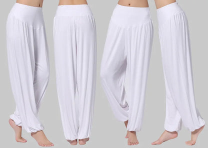 Pantalones de yoga para mujer, pantalones deportivos de talla grande para mujer, leggings de yoga, pantalones bombachos coloridos, pantalones de baile, yoga y taichí, pantalones de modal para mujer.
