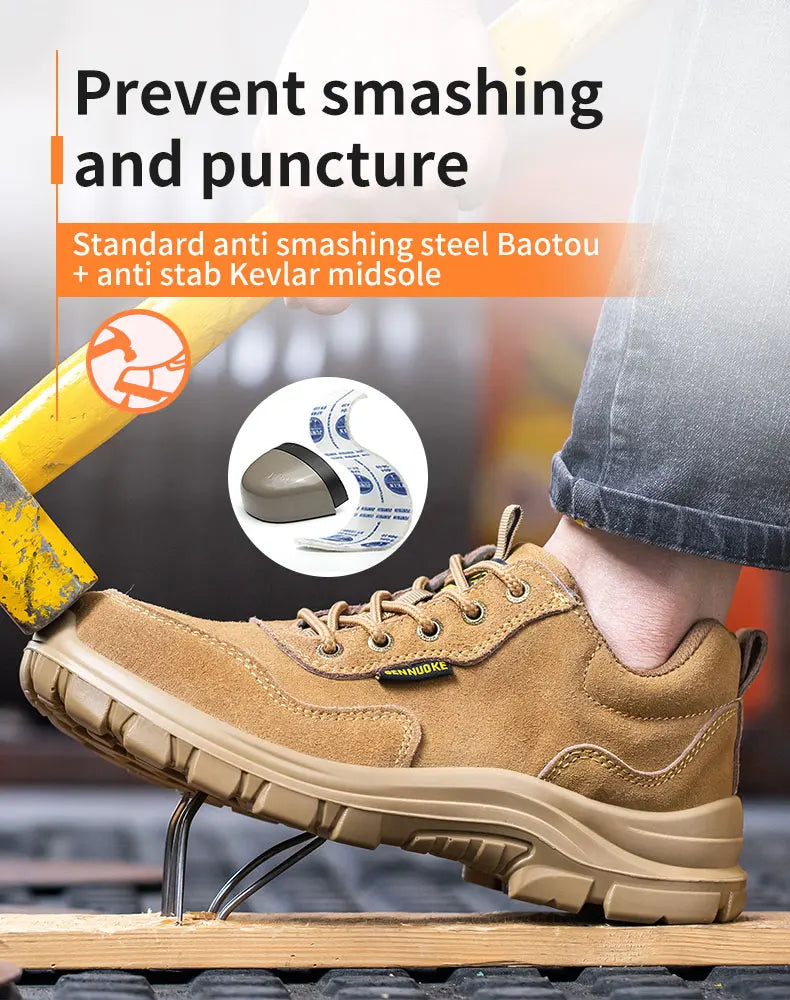 Safety Shoes Man for Work Man's Safety Working Shoes Working Lightweight Work Wear   Industrial Security-Protection