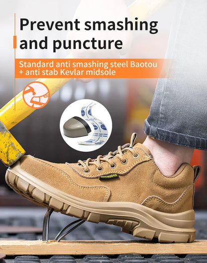 Safety Shoes Man for Work Man's Safety Working Shoes Working Lightweight Work Wear   Industrial Security-Protection