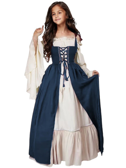 Cosplay Girls Medieval Renaissance Costumes  Suit Dress Victorian Princess Steampunk Long Dress Plus Size