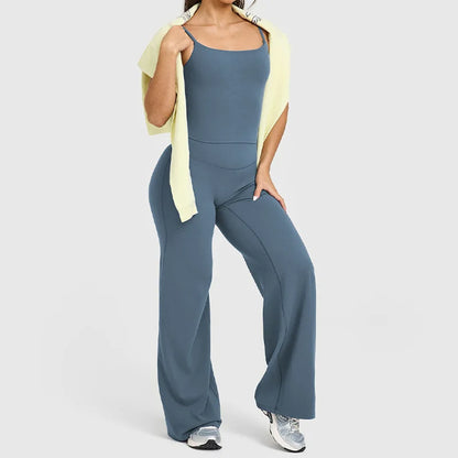 Pantalones deportivos rectos para mujer, sin la incomodidad de los pantalones de pierna ancha, ideales para yoga, ropa de fitness transpirable, pantalones casuales versátiles.