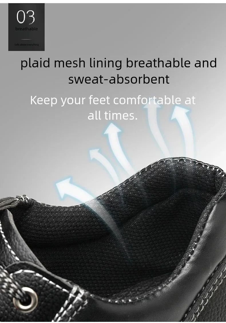 Calzado de seguridad para hombre y mujer. Antiimpactos, resistente a pinchazos, cómodo, antideslizante, resistente al desgaste, con control de olores. Ideal para la construcción y el trabajo.