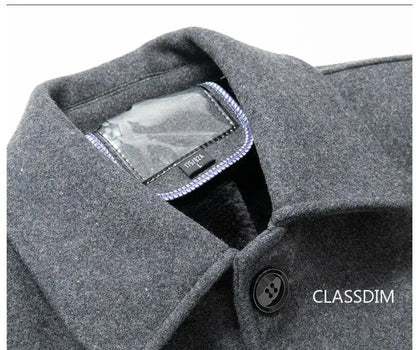 Abrigos de invierno para hombre, de lana y cachemir, con forro polar. Abrigos cálidos de invierno de alta calidad, estilo casual de negocios. Talla 4XL.