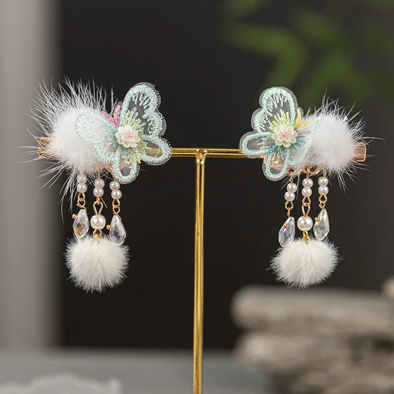 Accesorios para niños Tocados Hanfu Accesorios para el cabello de estilo chino Pinzas para el cabello para niñas Accesorios Par de pinzas