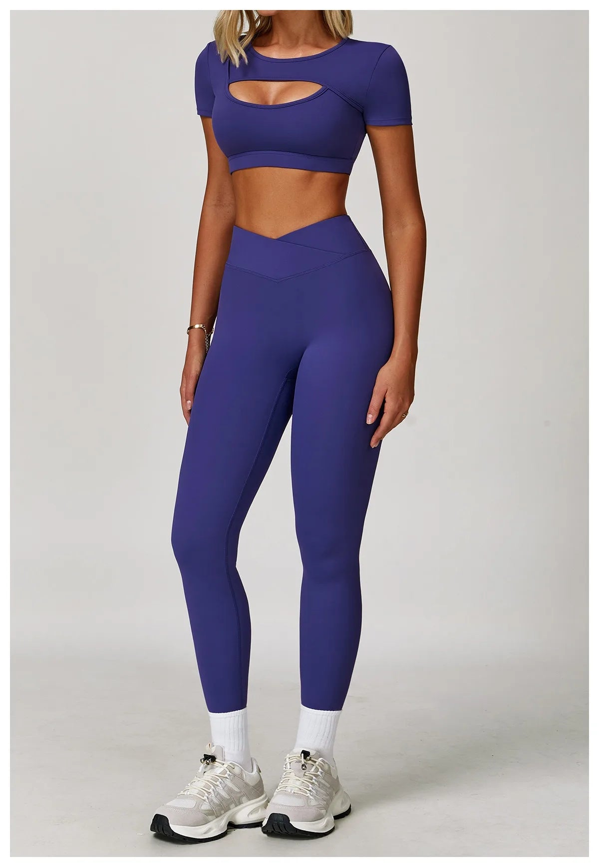 Ctenkevet - Conjunto de 2 piezas de falda corta deportiva para mujer, camiseta push up de secado rápido, conjunto deportivo de dos piezas para yoga