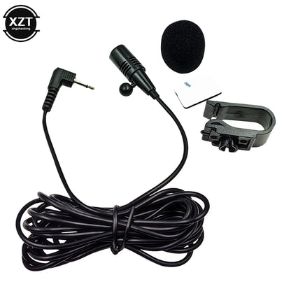 Micrófono de audio profesional para coche, conector jack de 2,5 mm y 3 m, minimicrófono externo con cable para DVD, radio, mono de 2 polos.