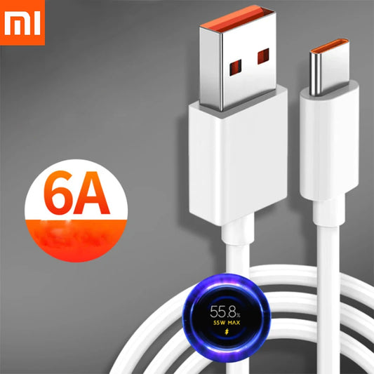 Cable de carga rápida USB tipo C para Xiaomi Mi 14, 13, 12, 11 Ultra, 13T, Redmi Note 12, 11 Pro, POCO X4, 120 W, 90 W, 67 W, 55 W, 33 W y 6 A