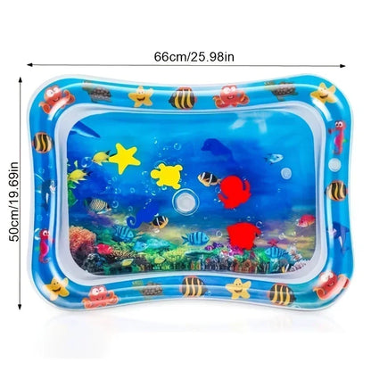 Colchoneta inflable para jugar boca abajo, colchoneta de juego premium para bebés, cojín de agua inflable, gimnasio interactivo para bebés, juguetes para el desarrollo sensorial.