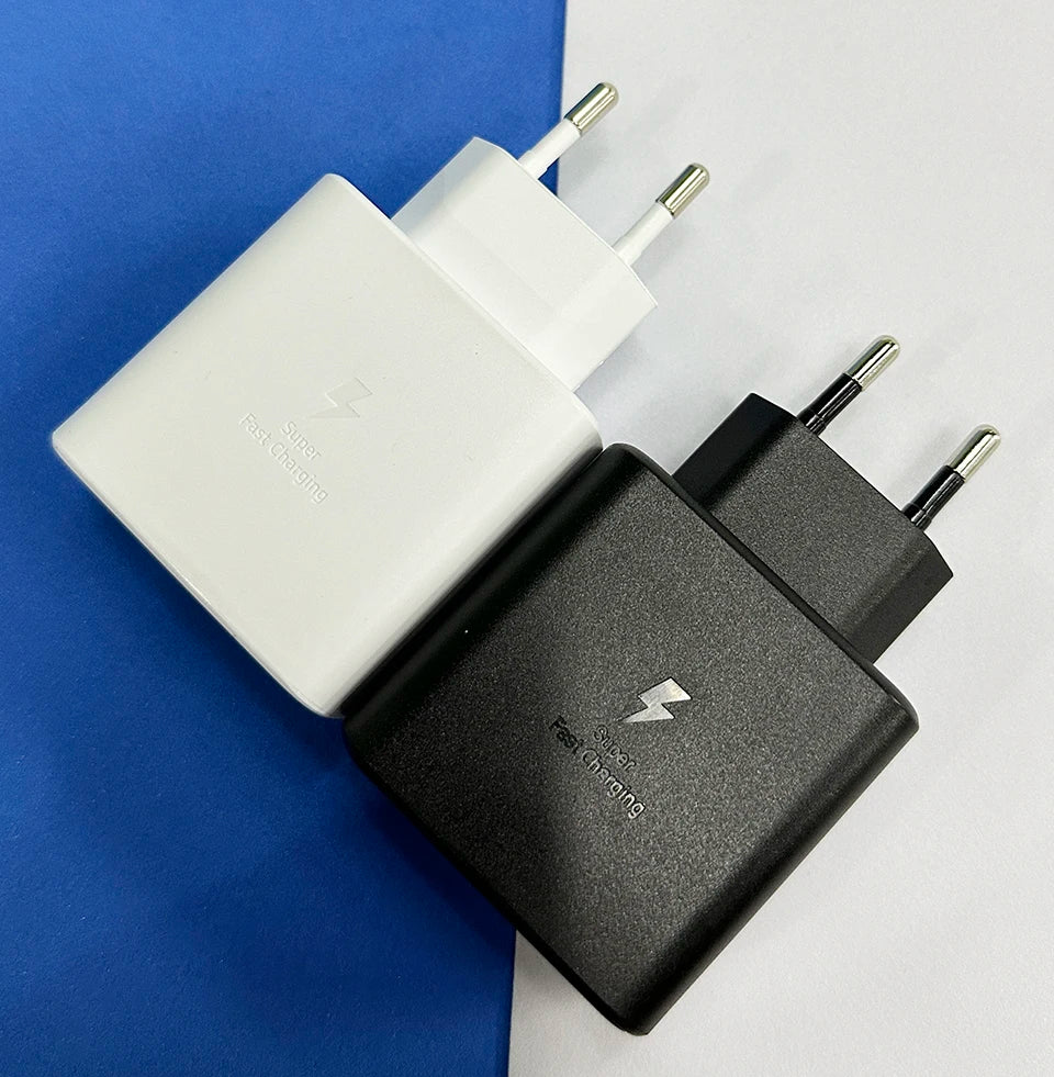 Cargador adaptador de corriente Samsung Ep-TA845 de 45 W, supercargador USB tipo C, carga rápida para Galaxy S25 Ultra, S24+, S23, A36, A56, M56, Tab S10+