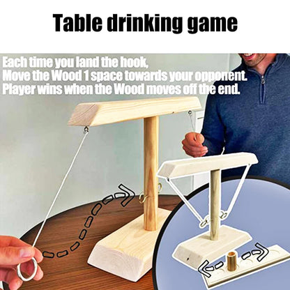 Juegos de lanzamiento de aros para niños y adultos, juegos de beber para fiestas en casa, juegos de mesa de madera rápidos y portátiles, paquete de escalera de chupitos, bares al aire libre