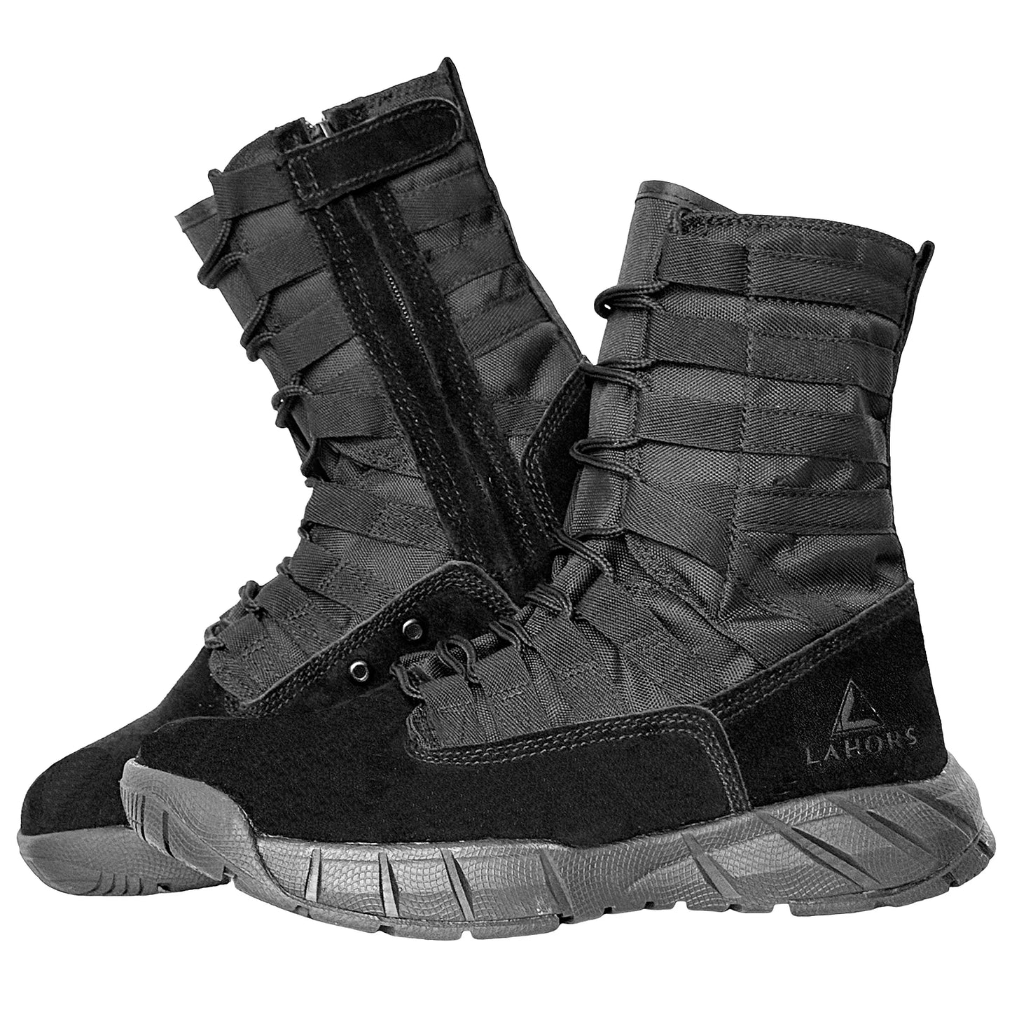 Botas tácticas de combate LAHORS de piel de ante ligera para hombre, ideales para senderismo al aire libre, estilo militar del desierto, transpirables, hasta el tobillo, fabricadas en material sintético.