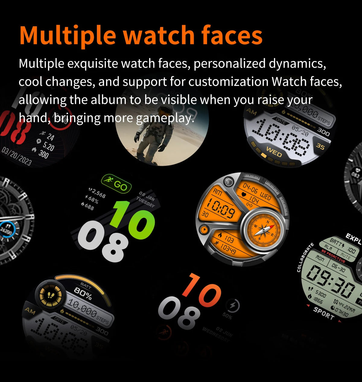 LIGE - Nuevo reloj inteligente con GPS para hombre, llamadas Bluetooth, batería grande de 400 mAh, pantalla AMOLED de 1,43 pulgadas, voz IA, IP68, resistente al agua