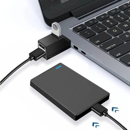 Adaptador concentrador USB 3.0 de 4 puertos: transferencia de datos de alta velocidad de 5 Gbps, diseño compacto y portátil para ordenador portátil, PC y Mac.