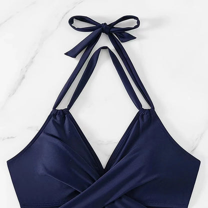 2024 Women One Pieces Solid Swimsuits Sexy Swimwear Bathing Suits Rib Mesh V-neck Swimsuit Bathing Suit Beach Pool Bather