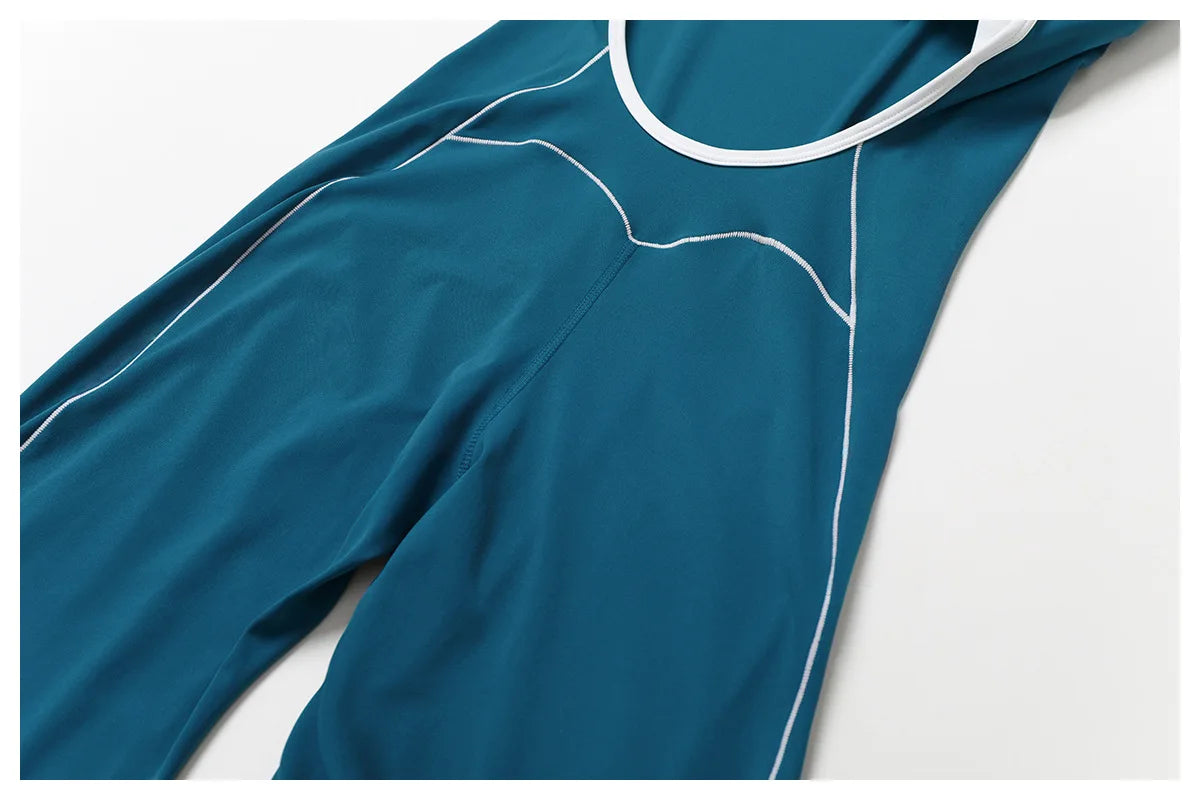 Conjunto de ropa deportiva de yoga con espalda cruzada para mujer, monos de una pieza con bloques de color, monos deportivos sin mangas, conjunto de gimnasio