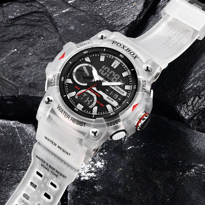 Reloj militar digital LIGE para hombre, resistente al agua hasta 50 m, LED, de cuarzo, deportivo, grande, masculino