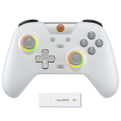 Mando inalámbrico EasySMX X05 con Bluetooth, adaptador y cable para PC, teléfono, Switch y Steam Gamer, efecto Hall.