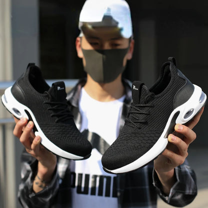 Zapatos de seguridad ligeros para hombre 2025, zapatillas de trabajo con puntera de acero, calzado de protección para hombre, antiaplastamiento, antipinchazos, zapatos indestructibles.