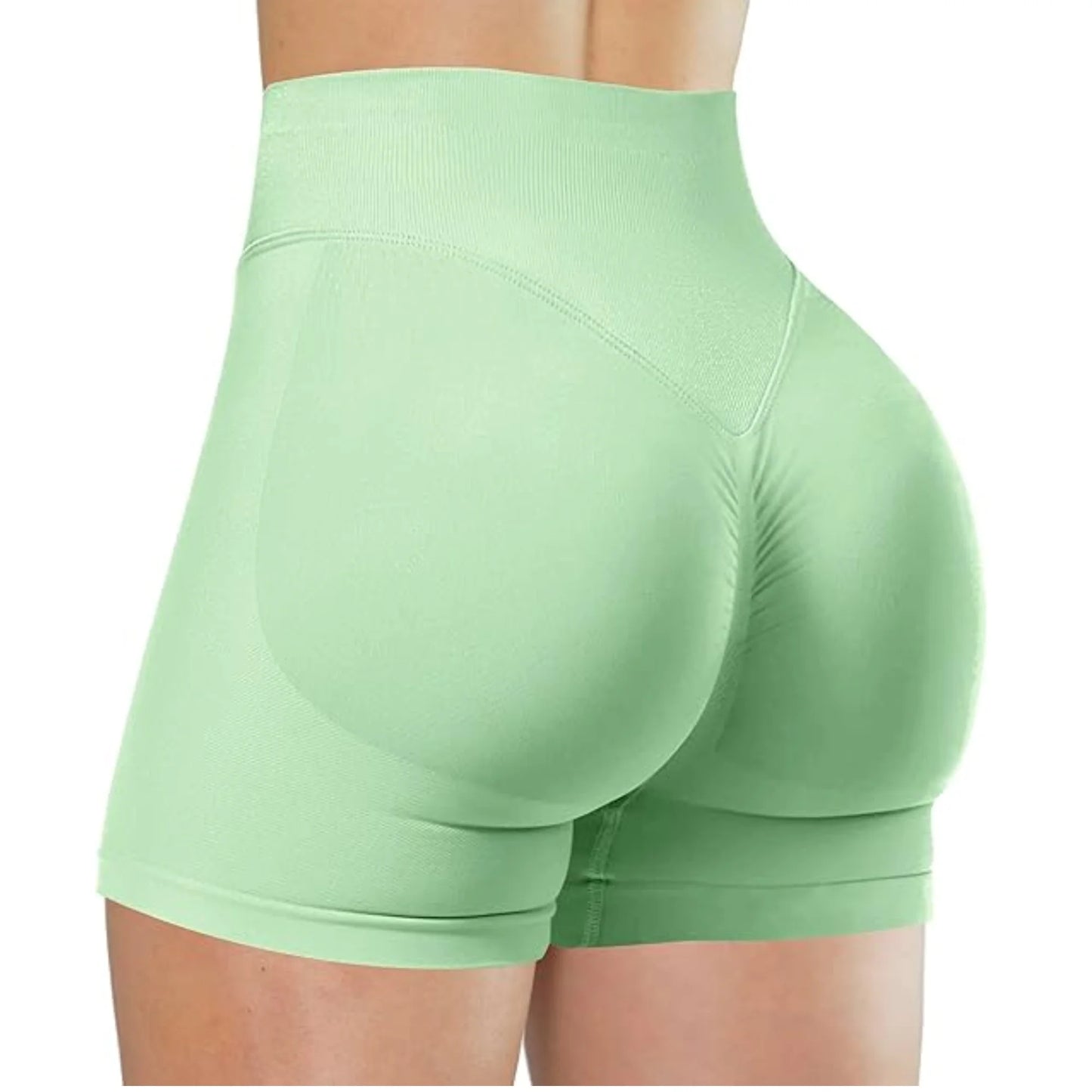 Pantalones cortos de yoga de cintura alta de verano, modernos y sexys, para correr y hacer ejercicio, leggings de yoga de color sólido.