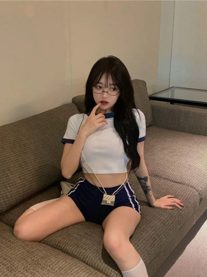 CP5XL Secretary Uniform Cosplay Costume White Shirt Sexy Skirt Women OL Outfit Teacher Roleplay Nightwear Underwear Lingerie