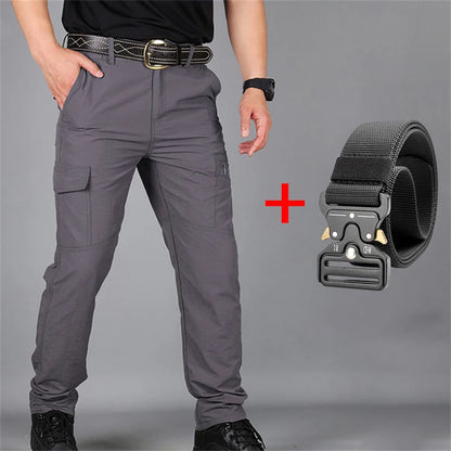 Pantalones de carga tácticos impermeables para hombre, pantalón largo militar, informal, transpirable, de secado rápido, para exteriores, nuevo modelo