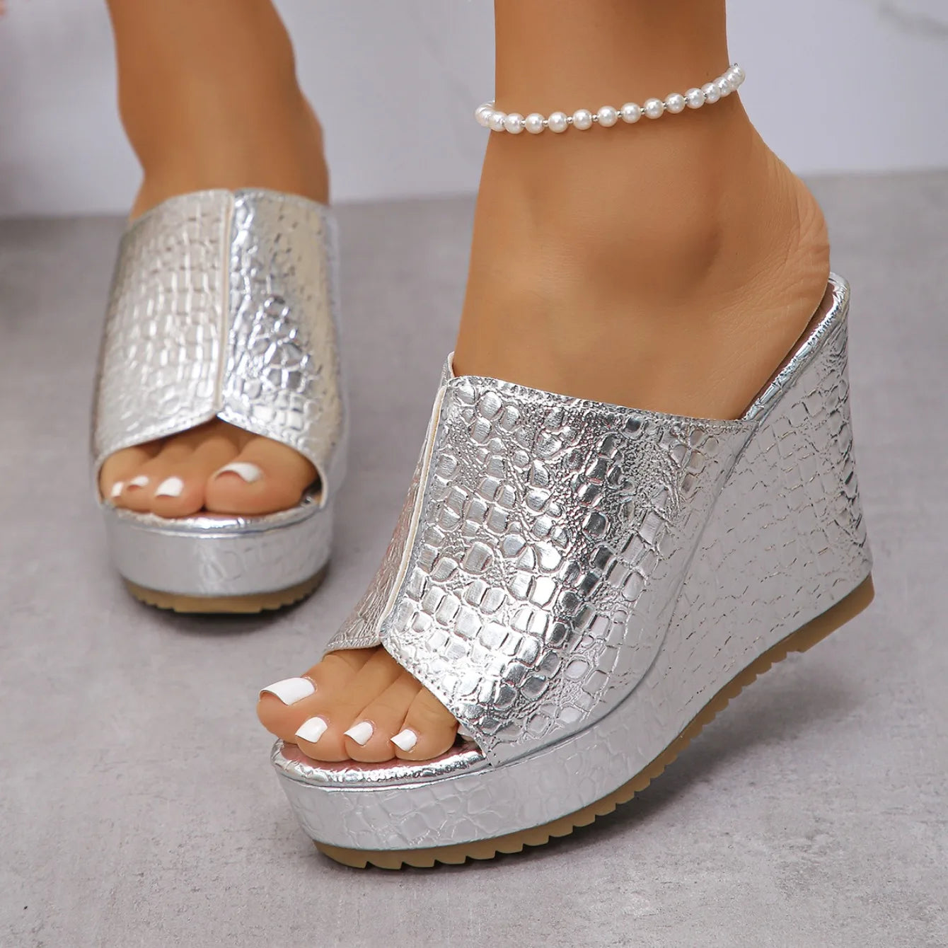 2025 Wedge Women Sandals Summer Retro Clip Toe Platform Sandals Woman Plus Size Trend Thick Bottom Shoes Women Zapatos De Mujer