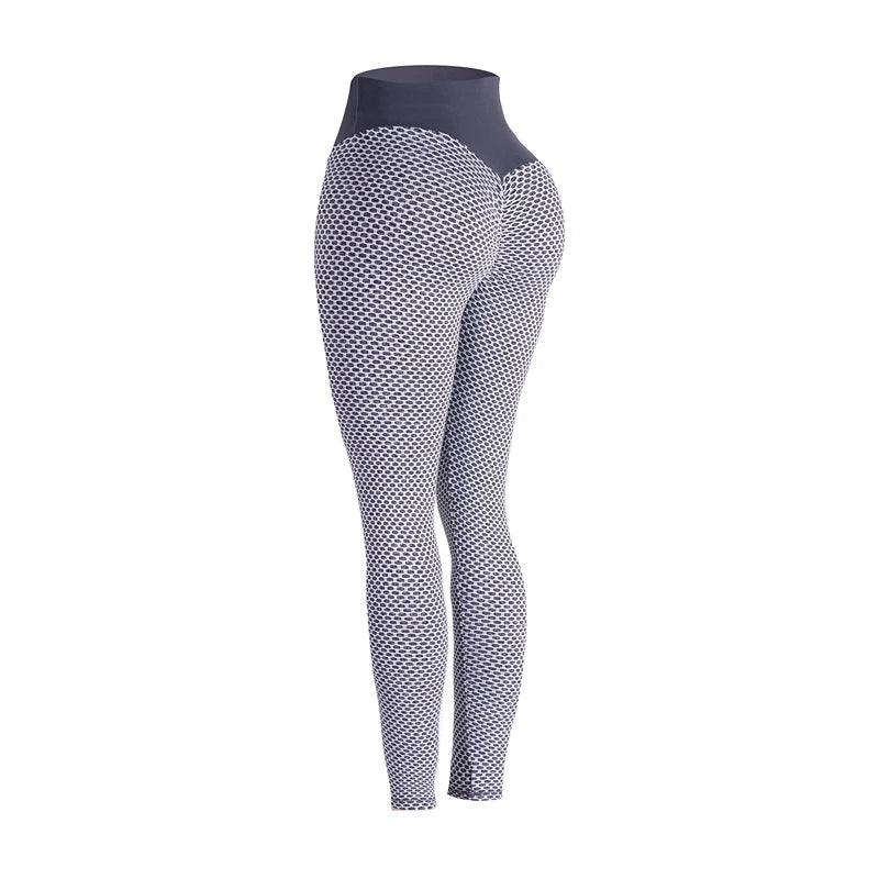 Women's High Waist Leggings Hip Lifting Honeycomb Yoga Pants