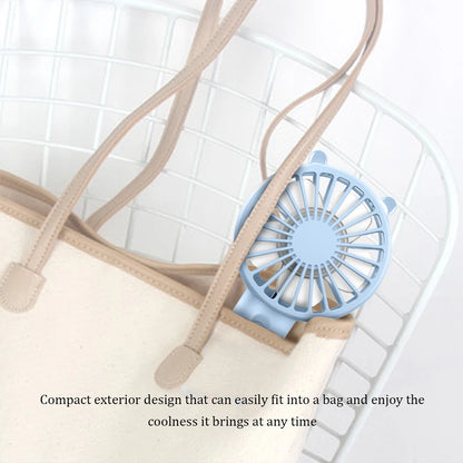 Ventilador portátil recargable por USB, ventilador de escritorio con base, pequeño ventilador de maquillaje para pestañas, para mujeres y niñas, para exteriores, oficina, color blanco