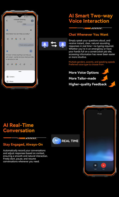 Teléfono resistente Blackview OSCAL Marine 2, 8 GB de RAM, 256 GB de almacenamiento, smartphone con IA, batería de 11000 mAh, pantalla HD+ de 6,56", procesador Unisoc T61, Android 15 y NFC.