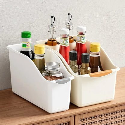 Organizador de gabinete con ruedas, contenedores de almacenamiento grandes, estantes ajustables, espacios estrechos, caja de organización multiusos para cocina y hogar